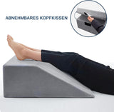 Lesekissen und Beinerhöhungs-Federkissen, Memory-Schaum-Nacken-Rücken-Beinkissen, multifunktionales abnehmbares Kissen für Bett, Sofa, Sitzen, Schlafen und Ausruhen (grau)