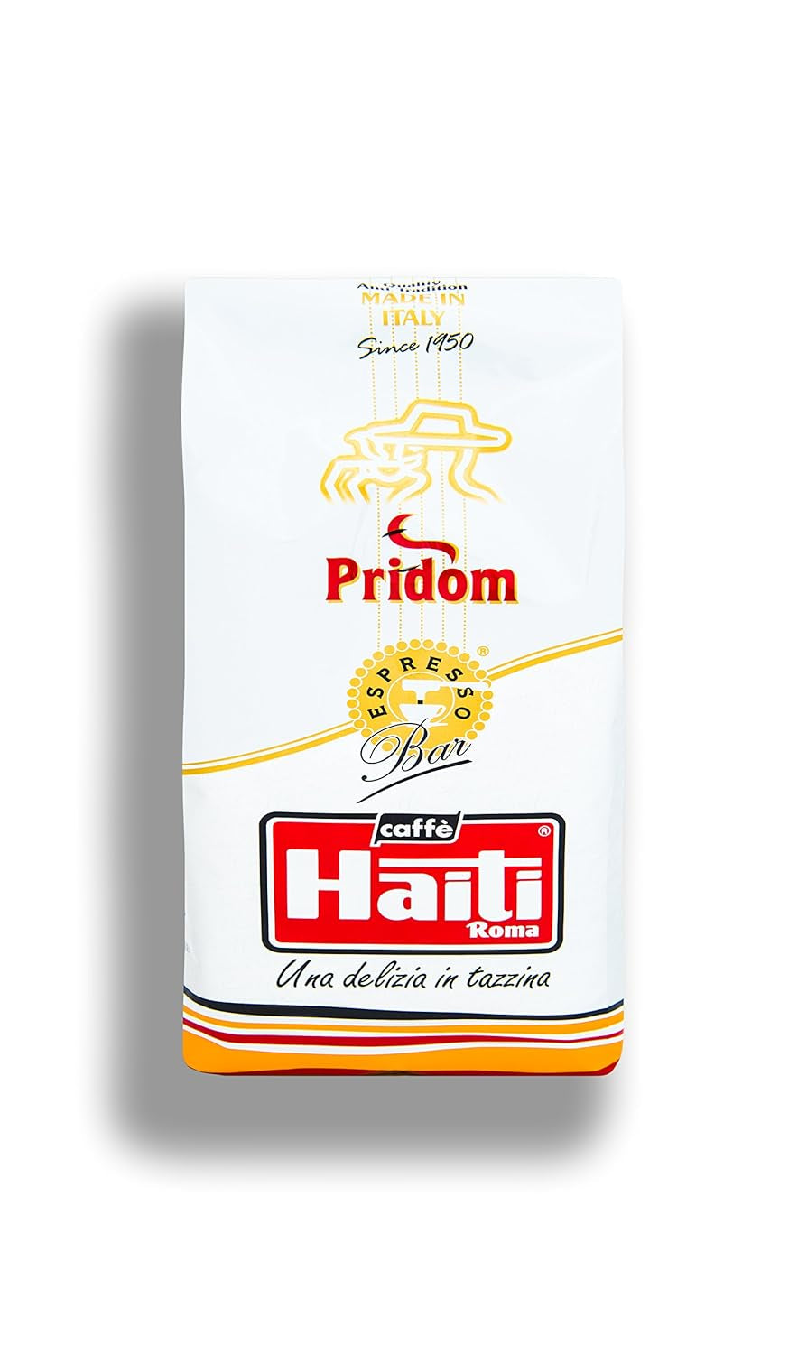 Caffè Haiti Roma Pridom hochwertige Kaffeebohnen, handgeröstet, in 1-kg-Packungen