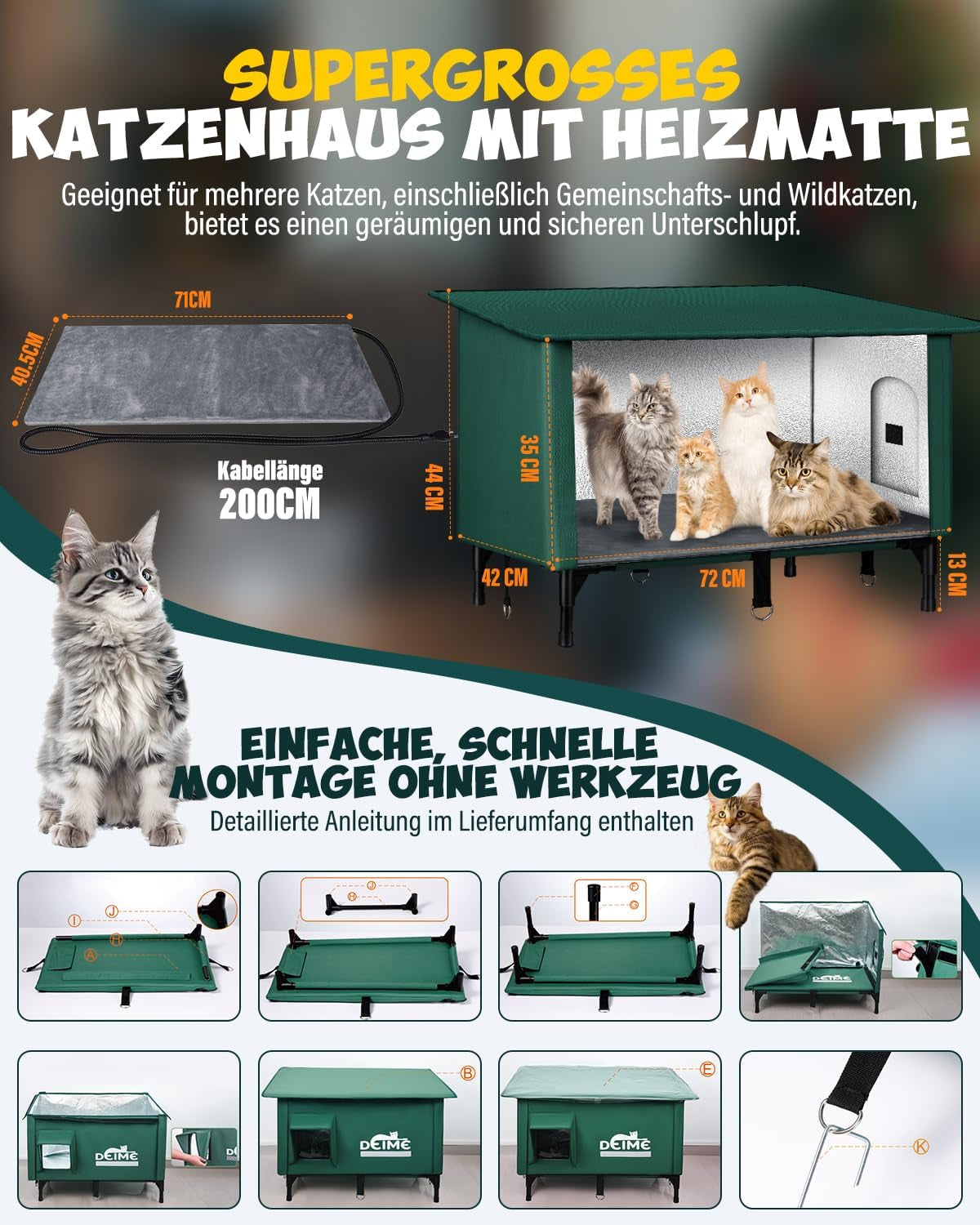 Decken und Möbel, Haustiere, Höhlen und Häuser, Katzen, Betten für Katzen, Katzenbetten, Matratzen