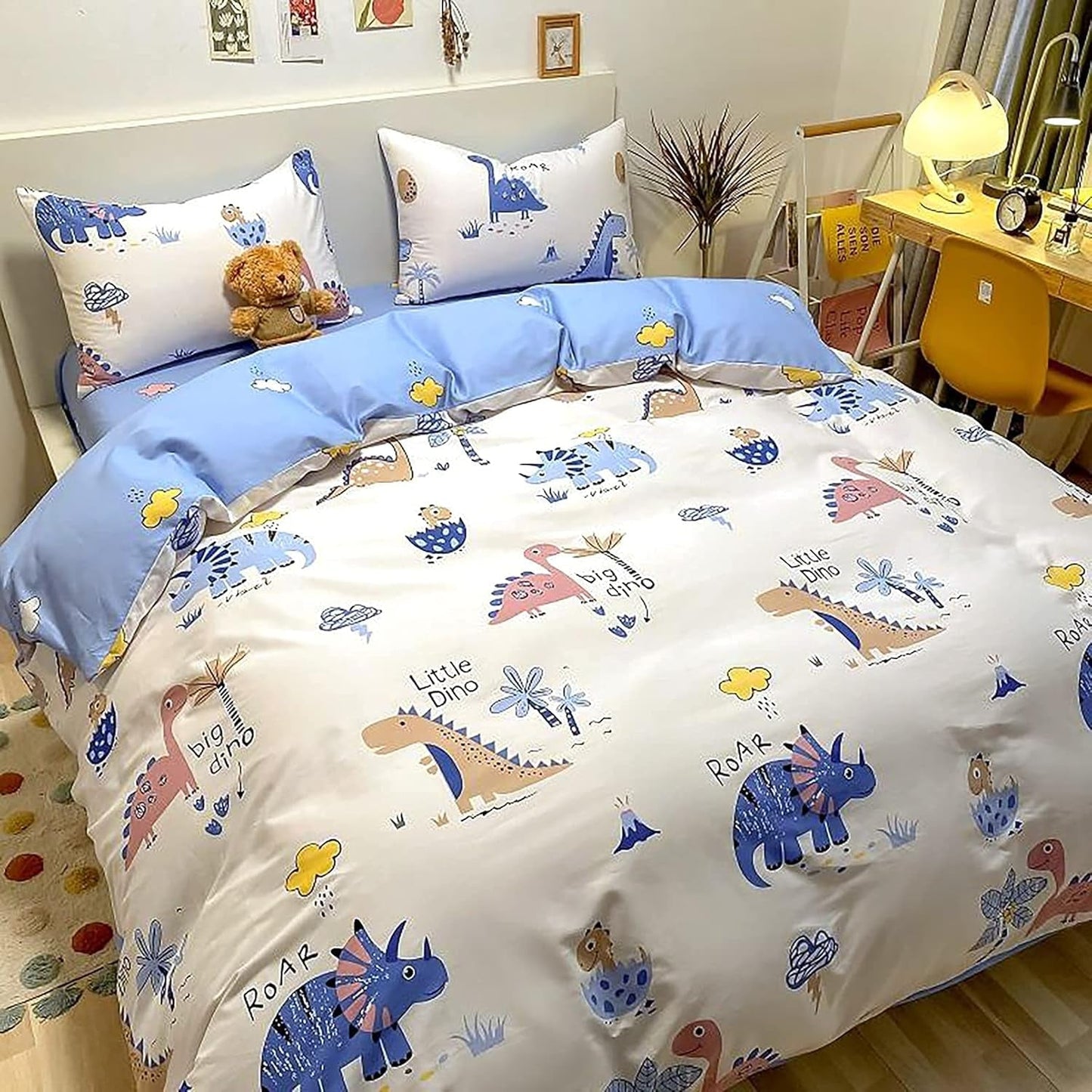 Bettwäsche für Kinder, Unisex, Dinosaurier, Baumwolle Bettwäsche - Kinder Naty Shop