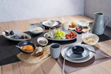 CreaTable, 22139, Serie PIETRA, 4-teiliges Tafelservice für 4 Personen, Tellerset aus Porzellan, spülmaschinen- und mikrowellengeeignet, hergestellt in Europa