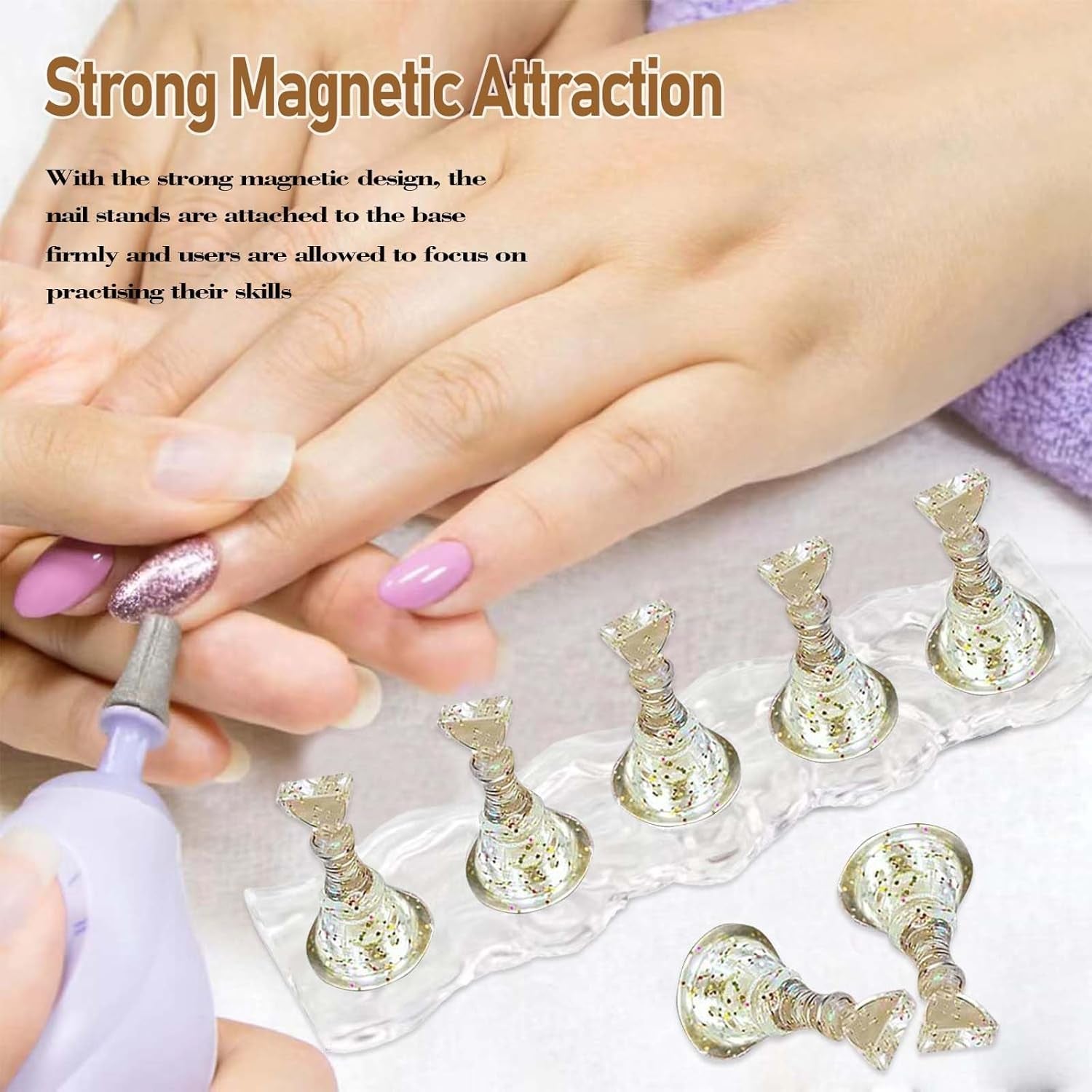 Nageldesign-Set – Premium-Trainingshand für Gelnägel, Nagelzubehör und Kunstnägel-Set – vielseitiges DIY-Gel-Nagel-Set und Nail-Art-Zubehör