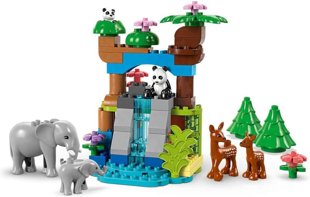 LEGO DUPLO Town Wild Animal Families 3-in-1-Set, Lernspielzeug für Kleinkinder mit Schildkröten, Tigern, Elefanten, Hirschen, Pandas, Set für Vorschulkinder ab 2 Jahren, Bauspielzeug mit Tierfiguren 10446 Bausets Beuche den LEGO-Store