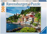 Ravensburger Puzzle 12000201 – Comer See, Italien – 500-teiliges Puzzle für Erwachsene und Kinder ab 10 Jahren, Landschaftspuzzle mit italienischen Motiven. Puzzle Naty Shop Altes Design