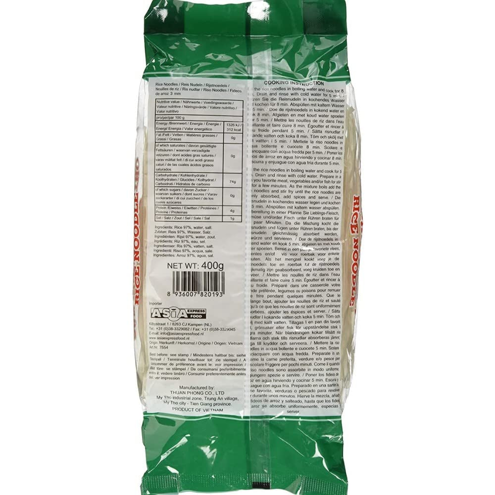 BAMBUSBAUM - Reisnudeln 3 Mm. - 1 X 400 GR