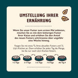Lily's Kitchen Aus Naturichen Ingredient hermestellung Zerkleinerte Filets in Gelee mit Hühnchen und Lachs Ausgewachsenes Nassfutter für Katzen 70 g Dose