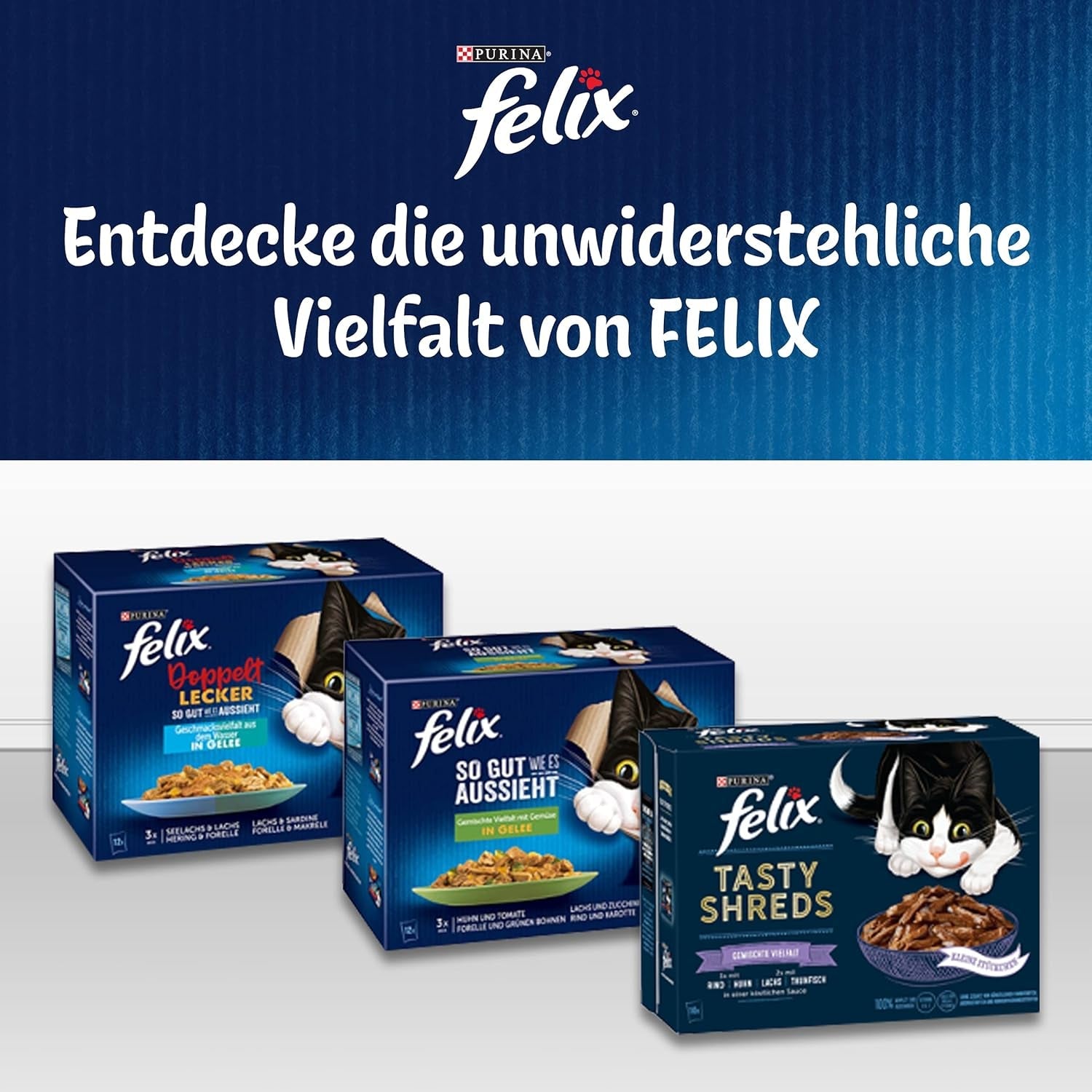 Felix So gut wie es aussieht, Nassfutter für Katzen in Gelee mit Huhn, 26er Pack (26 x 85 g)