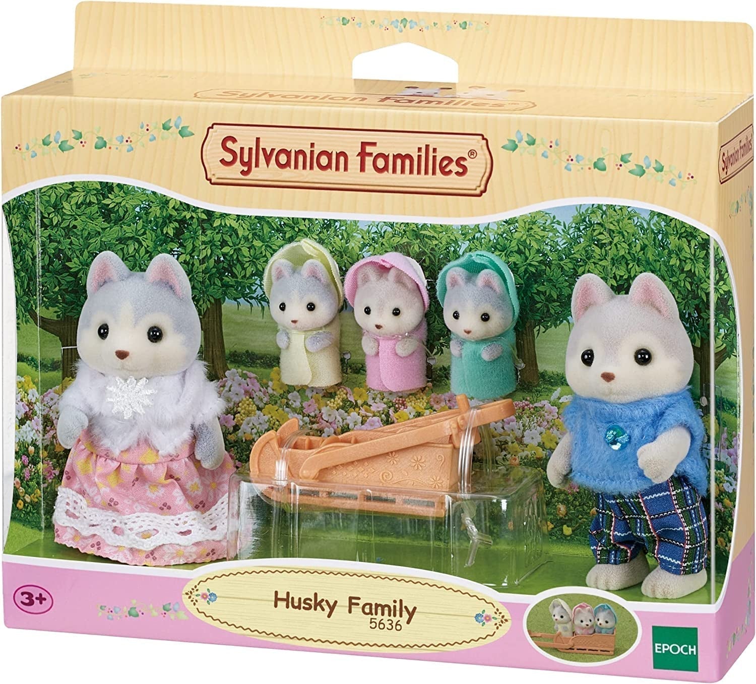 Sylvanian Families L5636 Husky Family Naty Shop-Puppen