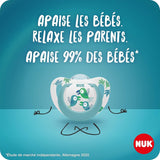 NUK Star Night & Day Baby-Schnuller 0–6 Monate, leuchtet im Dunkeln, BPA-freies Silikon, rosa Katze, 2er-Pack