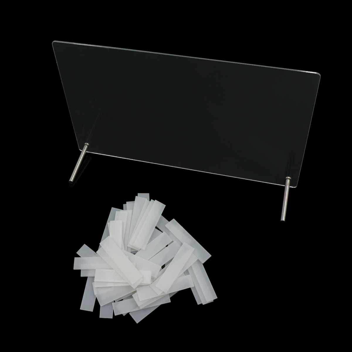 Acrylglas-Nagel-Display-Panel mit Display-Streifen und Nano-Kleber, Nagelspitzen-Display, transparente Nail-Art-Farbkarte, Nail-Art-Display, Nagelübungs-Display (transparent)