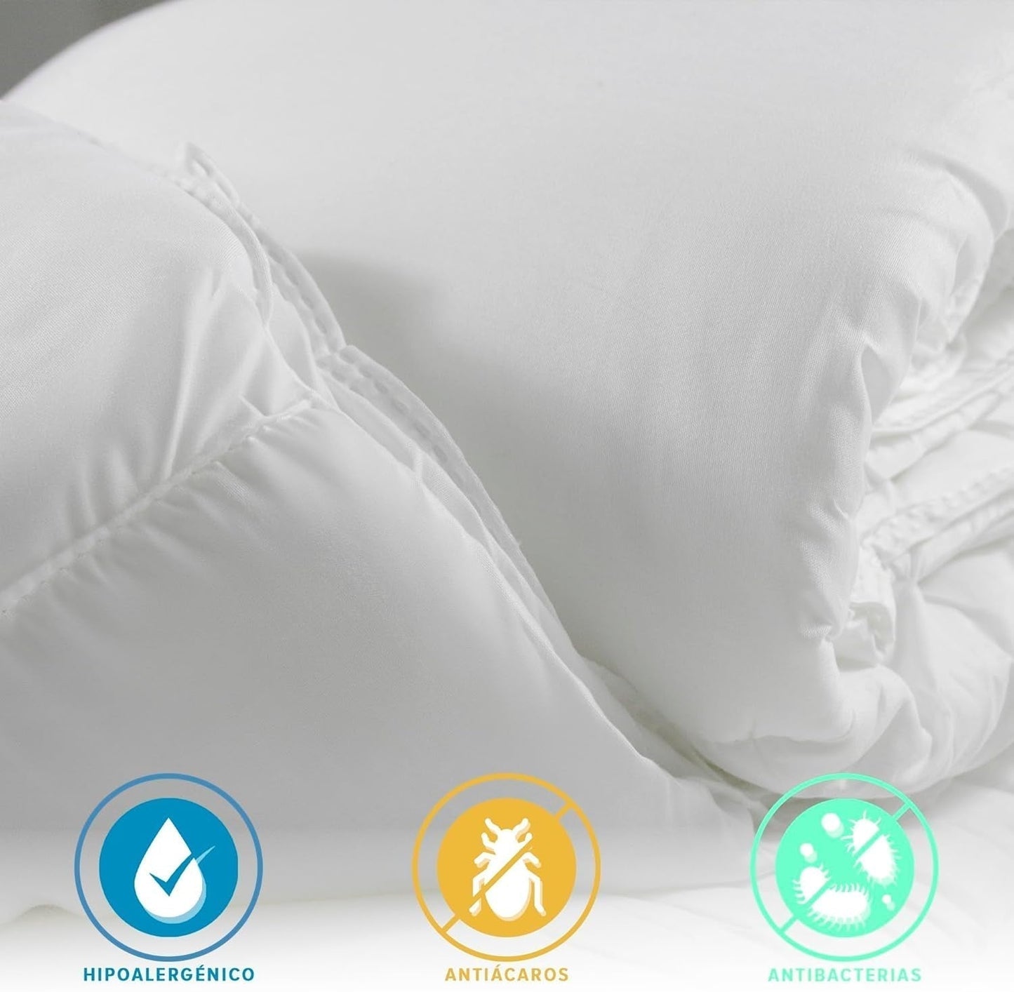 BÖHMEN | Steppdecke/ Bettfüllung 120 cm, Steppdecke 300 g/m², hypoallergene Füllung aus atmungsaktiven Anti-Milben-Fasern, extra weiche und antibakterielle Füllung, Größe 200 x 200 cm Steppdecken und Steppdecken Naty Shop