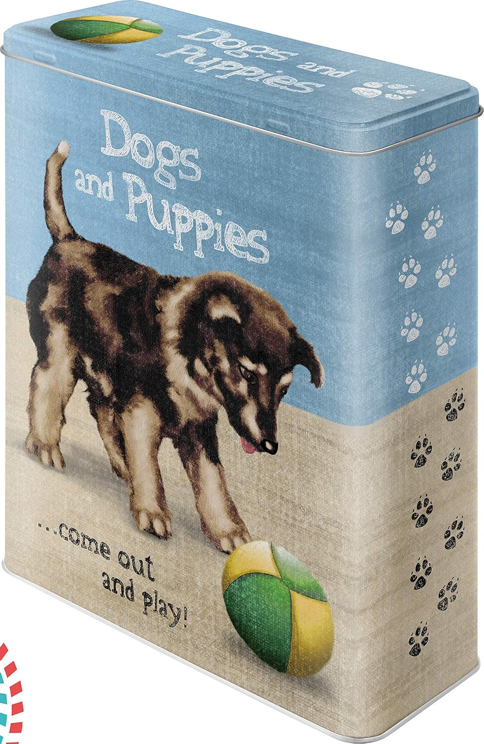 Nostalgic-Art Retro-Aufbewahrungsbox XL, 4 l, Hundefutter – Geschenkidee für Hundebesitzer, Trockenfutter-Aufbewahrungsbox, Vintage-Design, Futteraufbewahrungsboxen Naty Shop Hunde und Welpen
