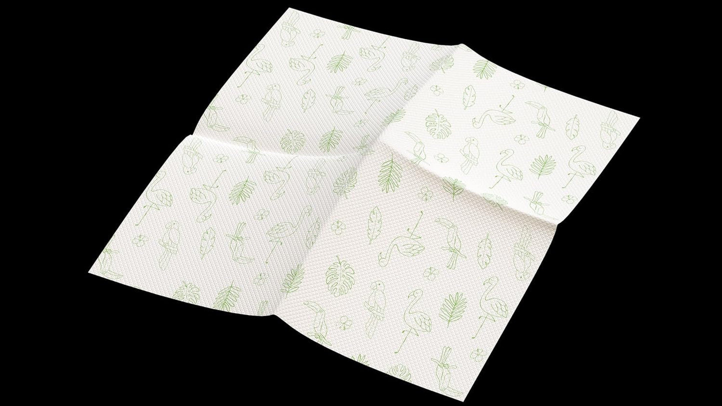 Renova Red Label Papierservietten, 140 Servietten, halbweiß, dekoriert, halbfarbig, Standardgröße