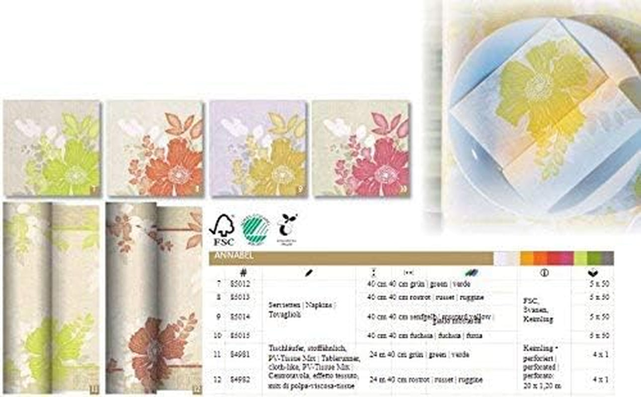 Papstar, 50 Servietten „ROYAL Collection“ 1/4 Falz 40 cm x 40 cm Fuchsia „Annabel“, #85015