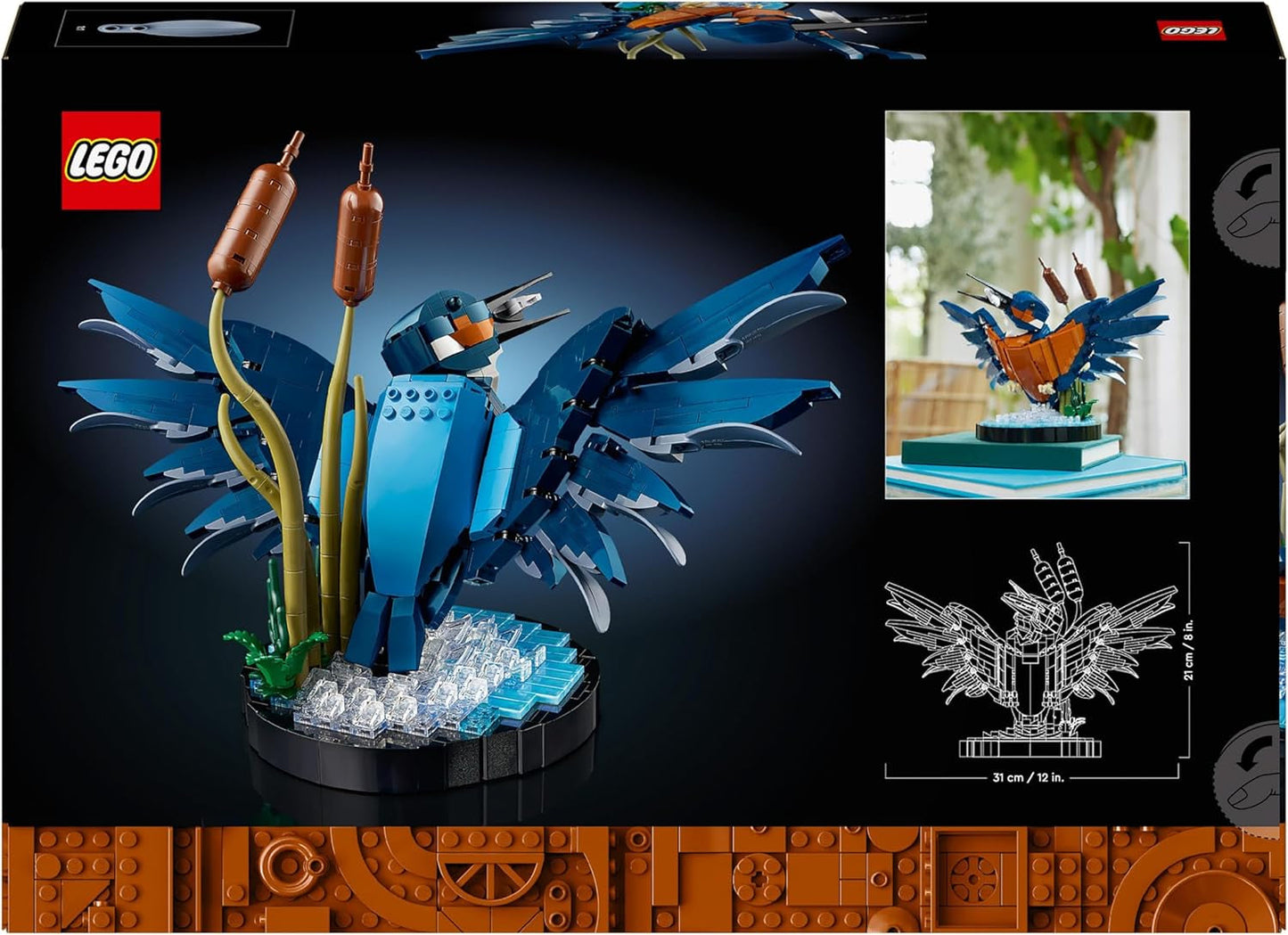 LEGO Icons Eisvogel-Modellbauset für Erwachsene, Vogelfigur für Wohnzimmer oder Büro, Heim- und Bürodekoration, Geschenk für Vogelliebhaber und Ornithologen, Frauen und Männer 10331 Bausets Besuchen Sie den LEGO-Store