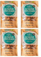 Set mit 4 Bio-Häppchen – Zimtmandeln/Zimtmandeln in belgischer Zartbitterschokolade/Ohne Zuckerzusatz, ohne Süßstoffe/VEGAN & FAIR TRADE / 4 x 85g
