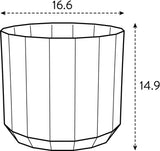 Runder Topf elho Facet 17 cm – für den Innenbereich – 100 % recycelter Kunststoff – Ø 16,6 x H 14,9 cm – Rosa/Mandelrosa