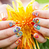 Niedliche Nagelaufkleber für Kinder, 20 Blatt, 3D-Nagelaufkleber, die im Dunkeln leuchten, Blumen, bunte Nagelkunstdekorationen, Nagelaufkleber, selbstklebende Aufkleber, DIY-Dekorationszubehör