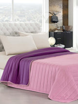 Italienische Bettwäsche Estivo Einzelbett, Leinen, Aqua, 170 x 270 cm Bettdecken und Steppdecken Naty Shop Viola/Lilla 170 x 270 cm