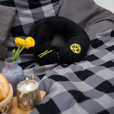Nackenkissen Borussia Dortmund Unisex Bvb Nakkepude, Schwarz/Gelb, 34 x 31 5 cm EU Naty Shop Reisekissen
