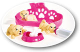 Simba 105733041 – Evi Love Puppy Love mit DREI Welpen, mit Hundehütte und Zubehör, Modepuppe, 12 cm, für Kinder ab 3 Jahren