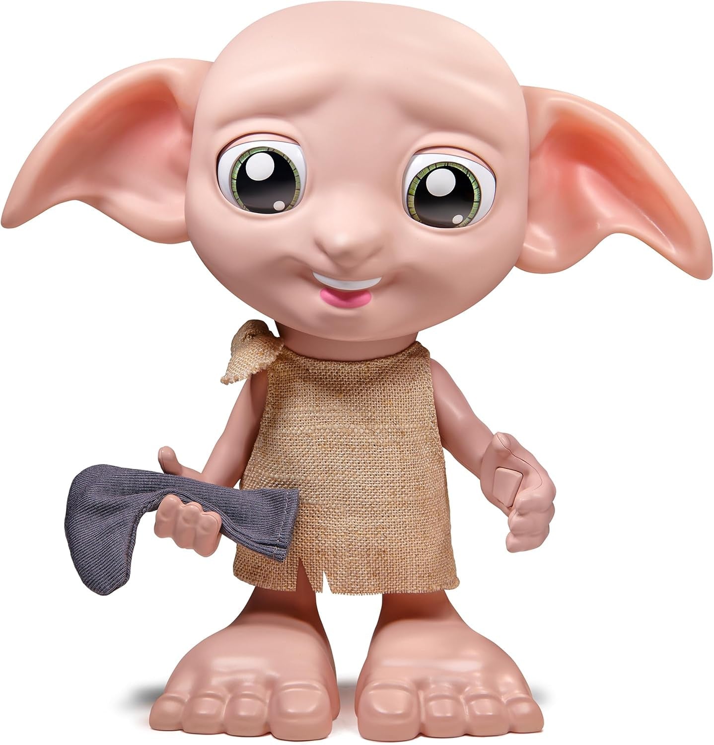 Wizarding World Harry Potter – Dobby Hauself Interaktive Puppe mit über 30 Geräuschen, Sätzen und Bewegungen, Deutsch-Italienisch, Spielzeug für 6 Jahre, Fanartikel Puppen Naty Shop