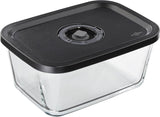Vakuum-Set Küchenprofi EASYFRESH | Set mit 7 Teilen | 1x elektrische Vakuumpumpe, 1x Vakuumbehälter S, M und L, 3x Vakuumbeutel 22x21 cm | Borosilikatglas, hochwertiger Kunststoff | Zubereitung und Aufbewahrung Frischhaltedosen Naty Shop Vakuumbox L