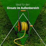 Amig - Schlauchtrommel | für 1/2"-Schläuche | max. 60 m gerollt | mit Kurbel zum einfachen Aufwickeln | Polypropylen | Orange und Grau