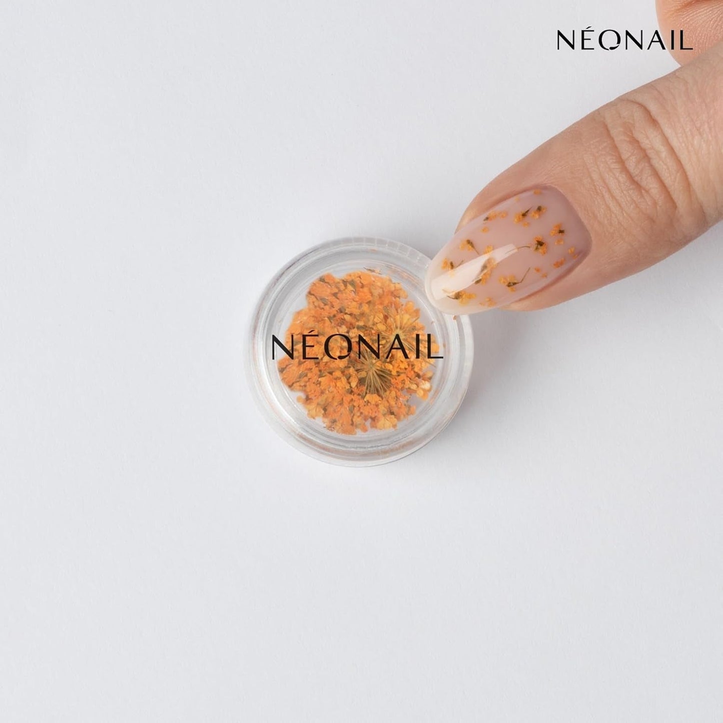 NÉONAIL Nail Art Flowers Set – Trockenblumen – Getrocknete Blumen – Nageldesign Zubehör – Nageldekorationen – Getrocknete Blüten – Nageldekoration – Gelnägel Zubehör – 3 Farben – Rosa, Lila, Orange