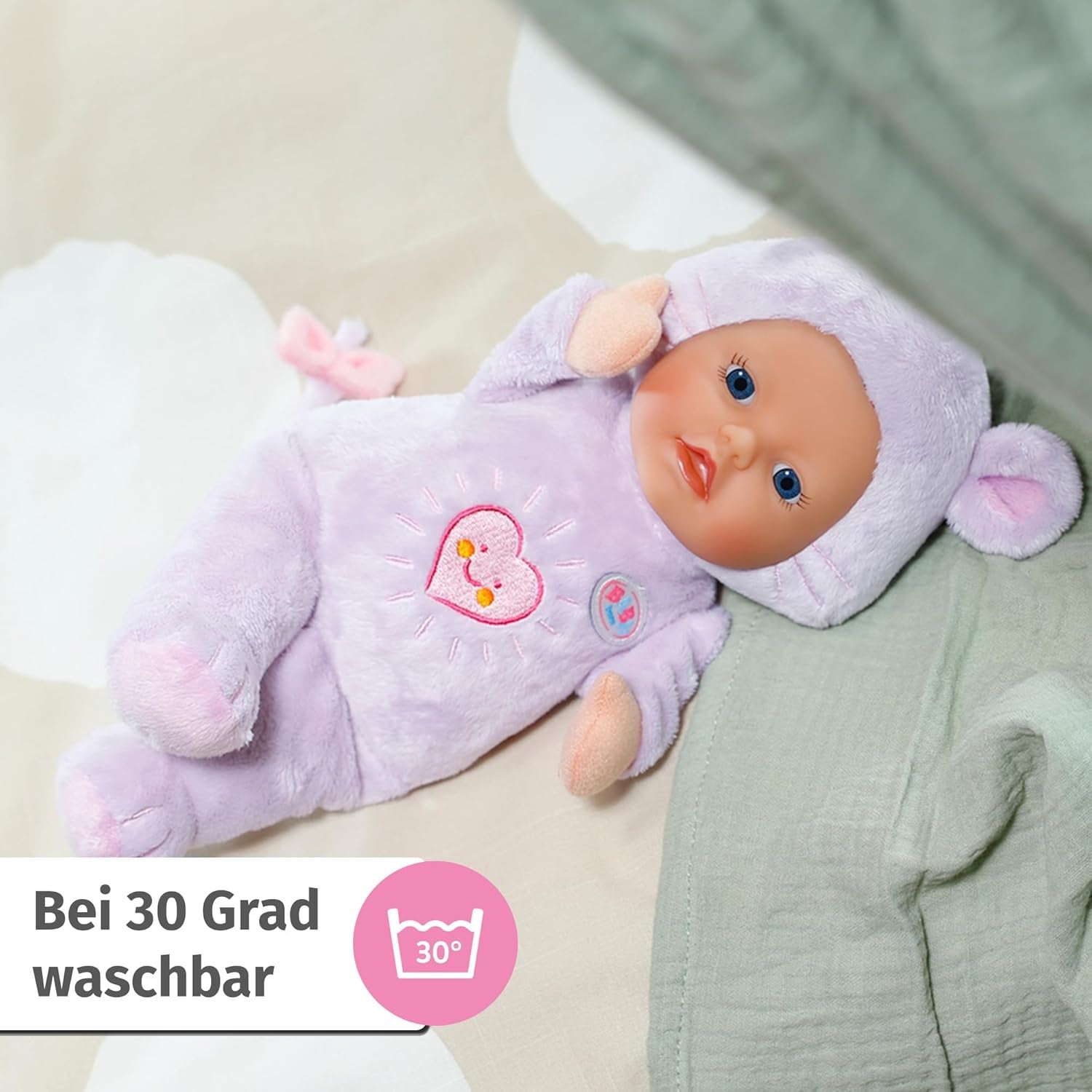 Baby Born for Babies Maus-Softpuppe, 26 cm, mit Ohren und Fingertaschen, für Neugeborene, 836590 Zapf Creation, Pink