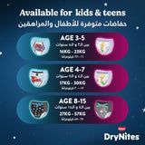 DryNites Pyjamahosen für Mädchen 3–5 Jahre, 1 Packung (1 x 16 Stück)