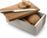 Alessi Mattina BG03 R – Brotkorb aus Edelstahl mit Epoxidharz und Bambusholz, rot. Aufbewahrungsboxen für Lebensmittel von Naty Shop