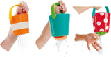 Hape Buntes Eimerset | Dreiteiliges Wasserrad-Badespielzeug für Kleinkinder, mehrfarbig Jucarii Bebe Naty Shop