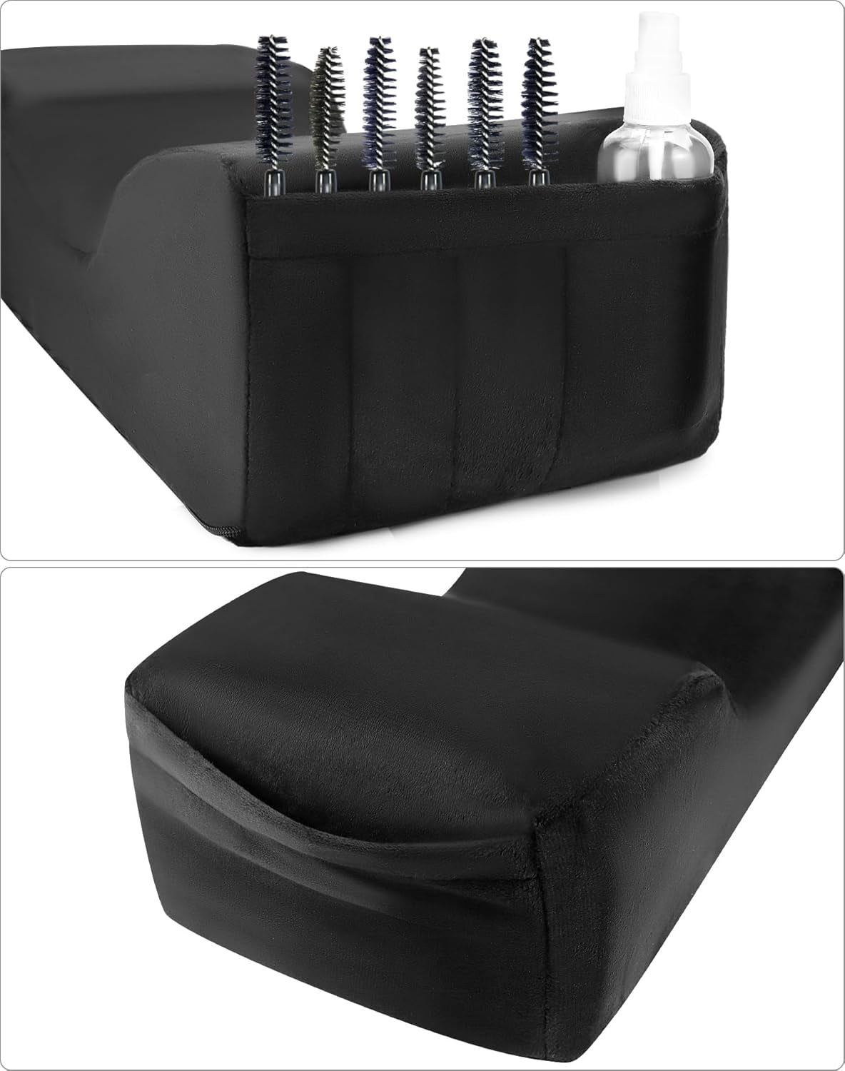 QWORK® Wimpernkissen, U-Förmiges Beauty Makeup Kissen, Ergonomisches Wimpernkissen Verlängerung Füren, Memory Foam Wimpernkissen Für Den Heimgebrauch Im Schönheitssalon (Schwarz) Cervical Orthopaedic Pillows Naty Shop