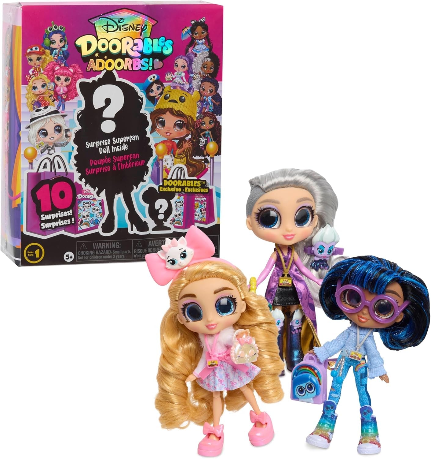 Disney Doorables Adoorbs Serie 1 Sammelpuppen mit Zubehör, 14 cm, Modepuppe, Spielzeug ab 5 Jahren, einfach spielen