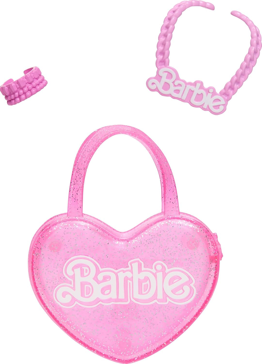 Modische Barbie-Puppe, 71 cm, blond, mit abnehmbarer Kleidung, rosa Oberteil, Jeansrock, Cowboystiefeln, Halskette und Handtasche HYT84
