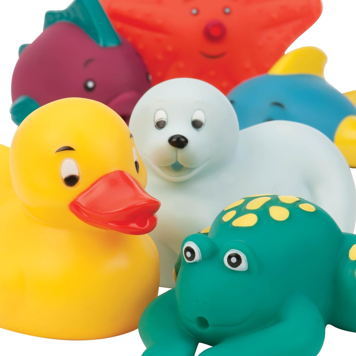 Battat 12-teiliges Badespielzeug Baby-Badespielzeug Wassertiere – Badefreunde für Babys ab 10 Monaten – Badespielzeug Ente und mehr Bebe Toys Naty Shop