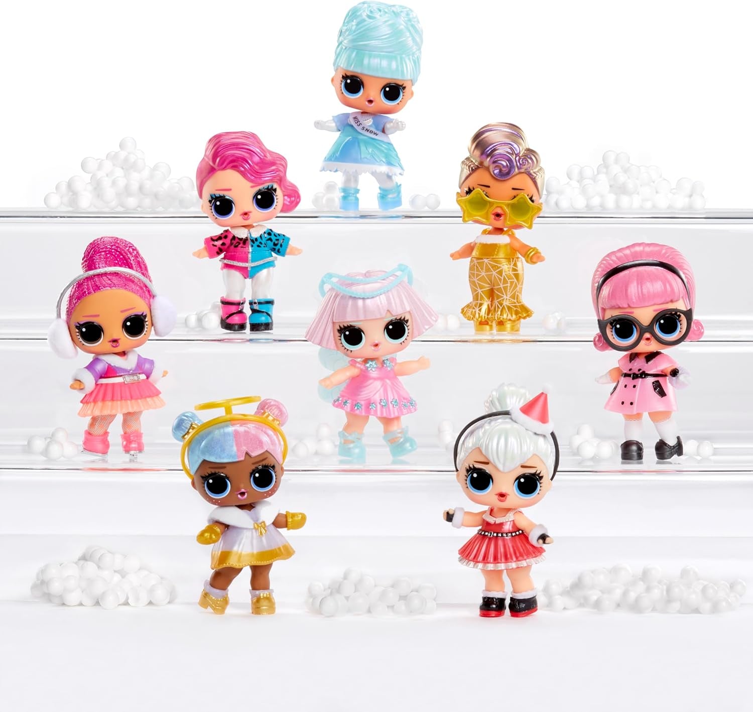 L.O.L. Überraschung! Winter Snow Tot – 1 magische Schneeüberraschungs-Sammelpuppe, blind verpackt, 8 Sammelpuppen, frostig coole Mode und Accessoires, Kindergeschenk 4+ Naty Shop-Puppen