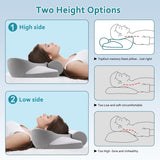 TopEsct Memory Foam Kissen, Seitenschläferkissen, Nackenkissen, Kopfkissen für Seiten- und Rückenschläfer (Grau)