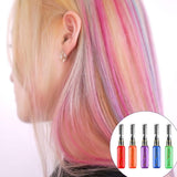 5 Farben temporäre Haarfärbemittel, farbiges Haarwachs, Haar-Wimperntusche, temporäre Haarfärbe-Wimperntusche für Mädchen und Frauen, waschbare Haarfärbekreide, geeignet für Geburtstage, Cosplay, DIY, Halloween, Haarfärbemittel, Naty Shop