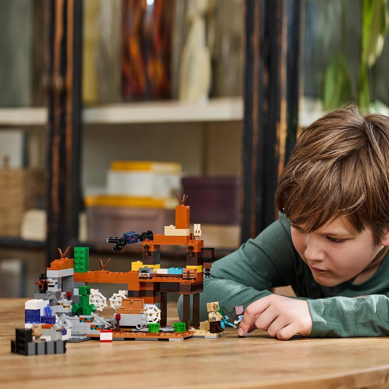 LEGO Minecraft Badlands Mine Videospiel-Bergbauspielzeugset für Jungen und Mädchen ab 8 Jahren. Lustige Bausteine, Abenteuerset, Geburtstagsgeschenk 21263. Bausets. Besuchen Sie den LEGO-Store