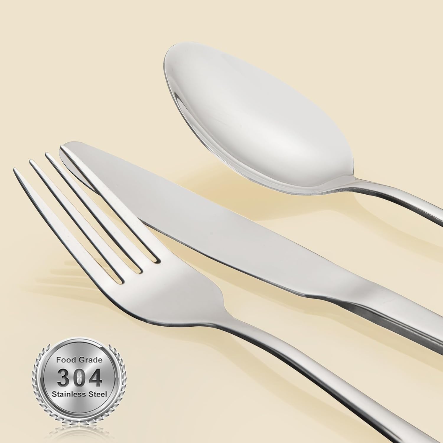 Melamin-Besteckset, 24-teilig, für 4 Personen, Camping-Teller-Set – Outdoor- und Indoor-Besteck