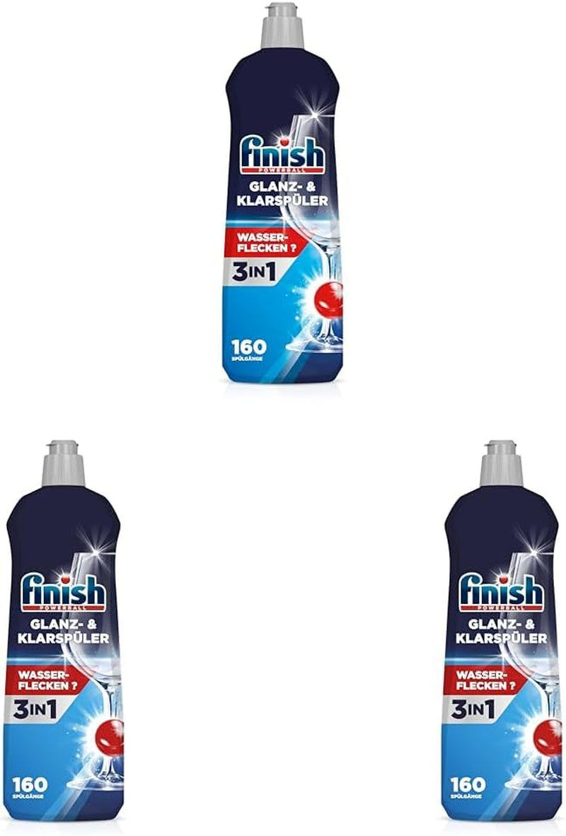 Finish Shine & Klarspüler – Für glänzendes und trockenes Geschirr ohne Wasserflecken – Megapack 800 ml (3er-Pack) Naty Shop