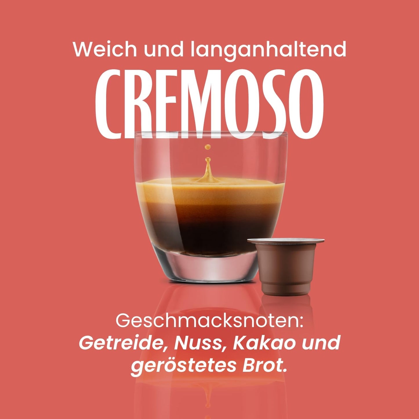 Caffè Vergnano 1882 – Èspresso kompostierbare Kaffeekapseln, kompatibel mit Nespresso, Cremoso (cremig) – Packung enthält 100 Kapseln