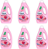 Coral Feinwaschmittel für Wolle und Feinwäsche, 23 Waschgänge, 1,15 Liter Waschmittel Naty Shop Set 6 x 1,15 Liter