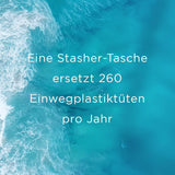 Stasher Bag Wiederverwendbarer Premium-Lebensmittelbeutel aus Silikon, halbe Gallone, blau, langlebig, backofen-, spülmaschinen- und gefriergeeignet, umweltfreundliche Lunchtasche, Lebensmittelzubereitung, 1893 ml, Aufbewahrungsboxen für Lebensmittel, Naty Shop