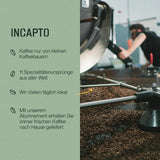 Incapto Ganze Entkofeinierte Kaffeebohnen | Ohne Chemikalien | Mischung aus 100% Arabica-Kaffee aus Brasilien | Ungemahlene Espressobohnen | Schweizer Wasser entkoffeinierter Kaffee, Packung 500g