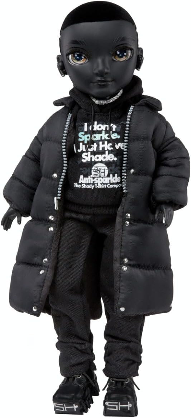 Rainbow High Shadow High – REXX McQueen – Modische schwarze Puppe mit modischem Outfit und über 10 bunten Spielaccessoires – Ideal für Sammler und Kinder im Alter von 4–12 Jahren