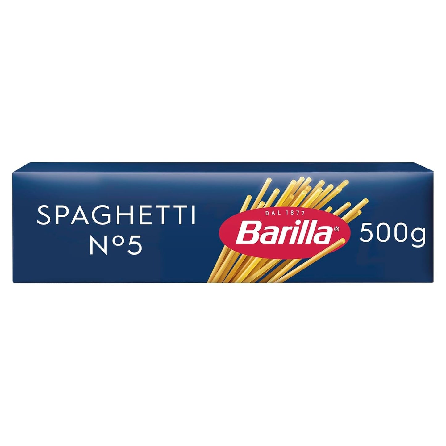 Barilla Pasta Klassische Spaghetti n.5 aus hochwertigen Hartweizen immer al dente, (1 x 500 g), geschmacksneutral
