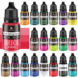 Lebensmittelfarbe – 20 Farben x 10 ml, konzentrierte flüssige Lebensmittelfarbe zum Dekorieren von Kuchen, Backen, Keksen, Macarons – zuckerfreie Lebensmittelfarbe für Getränke, Kuchendekoration, selbstgemachten Schleim, Ostereier